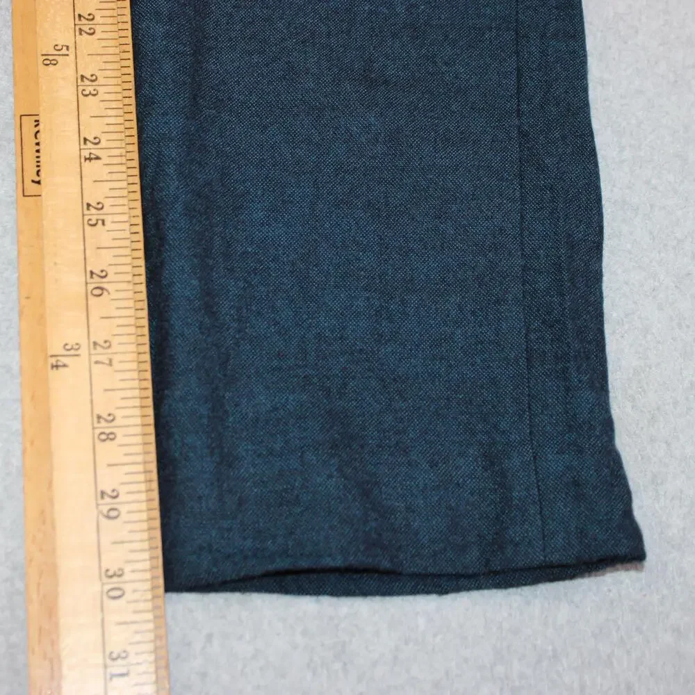 J Crew Bowery Pants Men 32x32 Blue Wool Slim Office Heritage Capsule Academia